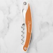 Burnt Orange Personalisiert Wedding Bridesmaid Kellnermesser (Vorderseite)