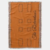 Burnt Orange Personalized Geometric Simple Bedding Decke (Vorderseite Vertikal)