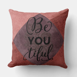 Burnt Orange/Plum Beautiful Luxury Pillow Kissen