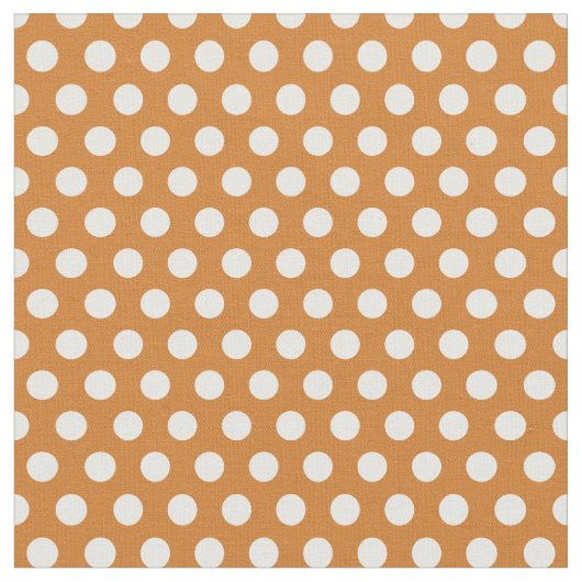 Burnt Orange Polka Dots Stoff (Nahaufnahme)