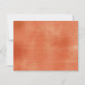 Burnt Orange Pumpkin Baby Dusche Danke Karte (Rückseite)