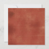 Burnt Orange Pumpkin Gender Reveal Party Einladung (Rückseite)