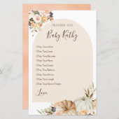 Burnt orange Pumpkin Liebe Gebete für Babysignatur (Vorne/Hinten)