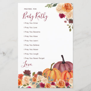 Burnt orange Pumpkin Liebe Gebete für Babysignatur