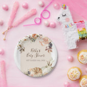 Burnt Orange Pumpkin Rustikales Party Papier Pappteller (Party)