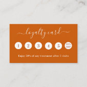 Burnt Orange QR Foto Visitenkarte (Vorderseite)