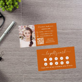Burnt Orange QR Foto Visitenkarte
