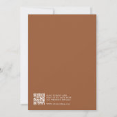 Burnt Orange QR Script Einladung zur Hochzeit (Rückseite)