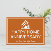 Burnt Orange Real Estate Business Custom Marketing Karte (Stehend Vorderseite)