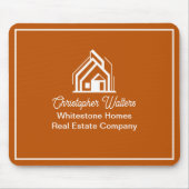 Burnt Orange Real Estate Company Custom Realtor Mousepad (Vorne)