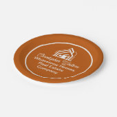 Burnt Orange Real Estate Company Custom Realtor Pappteller (Schrägansicht)