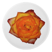 Burnt Orange Rose Keramikknauf (Vorderseite)