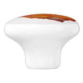 Burnt Orange Rose Keramikknauf (Seitenansicht)