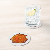 Burnt Orange Rose Paper Untersetzer (Vor Ort)