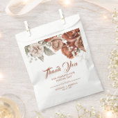 Burnt Orange Rose Terracotta Floral Wedding Geschenktütchen (Ausgeschnitten)