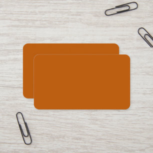 Burnt Orange Rounded Business Card Visitenkarte