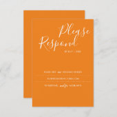 Burnt Orange RSVP Card, Hochzeitswebsite (Vorne/Hinten)