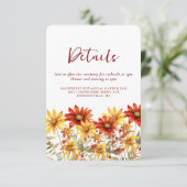 Burnt Orange Rust Hochzeit im Herbst Begleitkarte (Stehend Vorderseite)