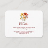 Burnt Orange Rust Hochzeit im Herbst Begleitkarte (Vorderseite)