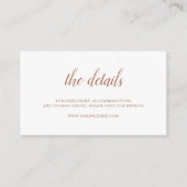 Burnt Orange Rust Terracotta Begleitkarte (Vorderseite)