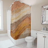 Burnt Orange Rust Terracotta Brown Abstrakt Duschvorhang (Beispiel)