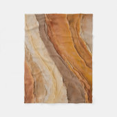 Burnt Orange Rust Terracotta Brown Abstrakt Klein Fleecedecke (Vorderseite)