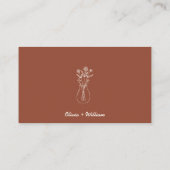 Burnt Orange Rustic Capture Die Liebe QR Hochzeit Begleitkarte (Rückseite)