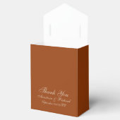 Burnt Orange Rustic Danke Hochzeit Geschenkschachtel (Geöffnet)