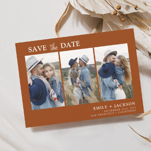 Burnt Orange Save the Date 3 Foto Einfach