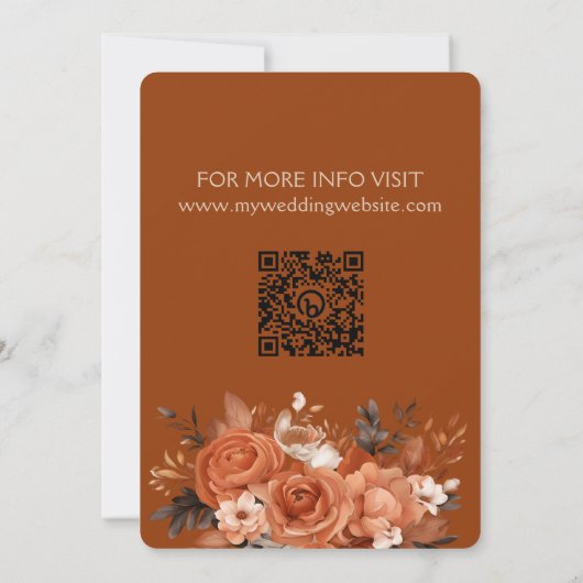 Burnt Orange Save the Date Wedding (Rückseite)