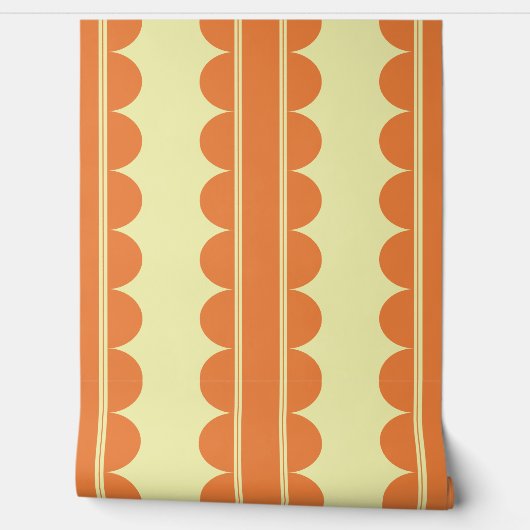Burnt Orange Scalloped Wallpaper Tapete (Abrollen)
