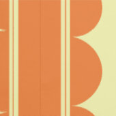 Burnt Orange Scalloped Wallpaper Tapete (Naht)