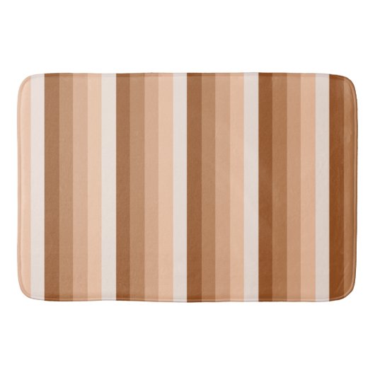 Burnt-Orange-Schattenstreifen Badematte (Vorderseite)