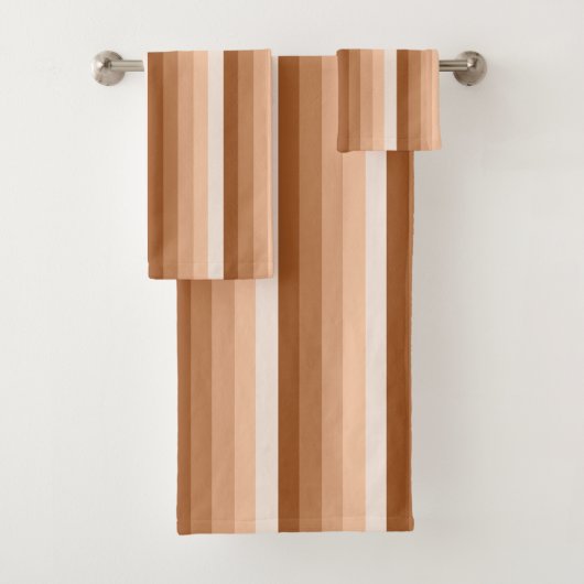 Burnt-Orange-Schattenstreifen Badhandtuch Set (Insitu)