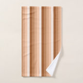 Burnt-Orange-Schattenstreifen Badhandtuch Set (Handtuch)
