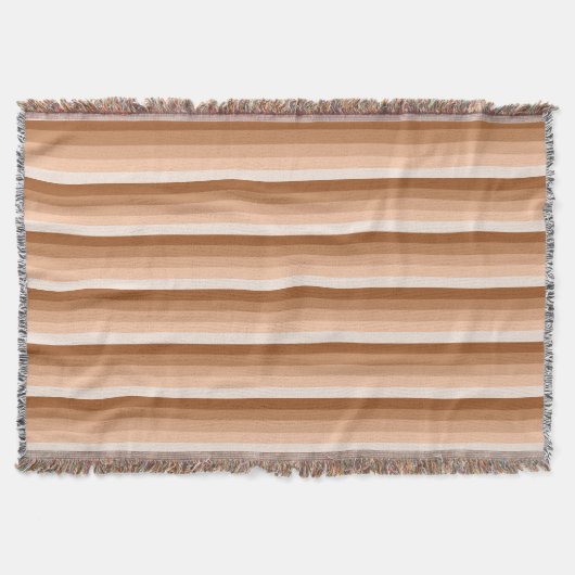 Burnt-Orange-Schattenstreifen Decke (Vorderseite)