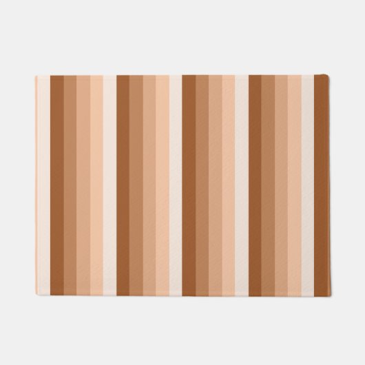 Burnt-Orange-Schattenstreifen Fußmatte (Vorderseite)