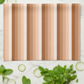 Burnt-Orange-Schattenstreifen Geschirrtuch (Gefaltet)