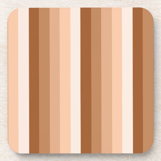 Burnt-Orange-Schattenstreifen Getränkeuntersetzer (Vorderseite)