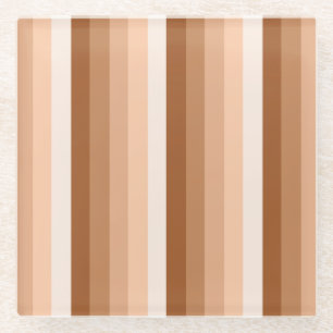 Burnt-Orange-Schattenstreifen Glasuntersetzer