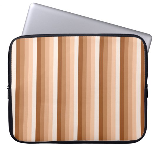 Burnt-Orange-Schattenstreifen Laptopschutzhülle (Vorderseite)
