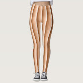 Burnt-Orange-Schattenstreifen Leggings (Vorderseite)