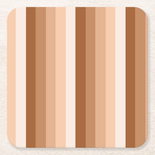 Burnt-Orange-Schattenstreifen Rechteckiger Pappuntersetzer (Vorderseite)