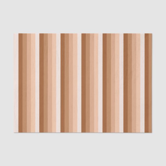 Burnt-Orange-Schattenstreifen Seidenpapier (Vorderseite)