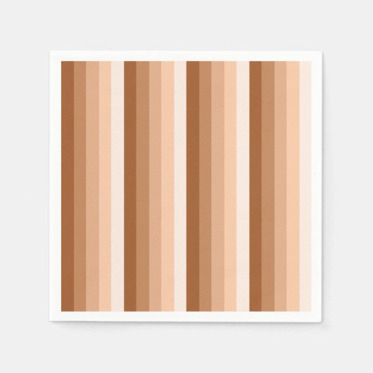 Burnt-Orange-Schattenstreifen Serviette (Vorderseite)