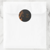 Burnt Orange Scrolling Fern Sticker (Tasche)