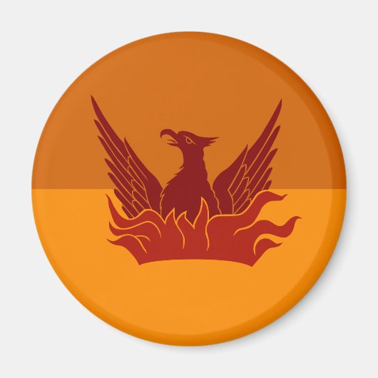 Burnt Orange SF Fog & Gold Flag Magnet (Vorne)