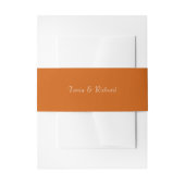 Burnt Orange Simple Stylized Name Wedding Einladungsbanderole (Vorderseite Beispiel)