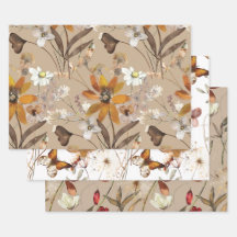 Burnt Orange Simple Wildblume Fall Floral