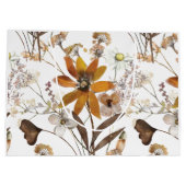 Burnt Orange Simple Wildblume Fall Floral Große Geschenktüte (Rückseite)